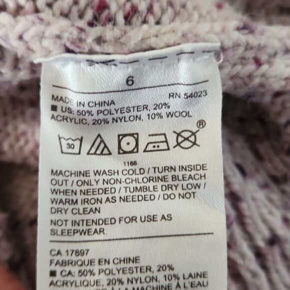 Janie and Jack Girls Speckled Cable Knit Sweater, Orchid Speckled, Size 6 - Picture 9 of 11